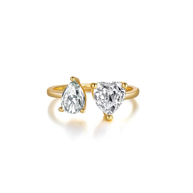 Natalie Drop&Heart Ring