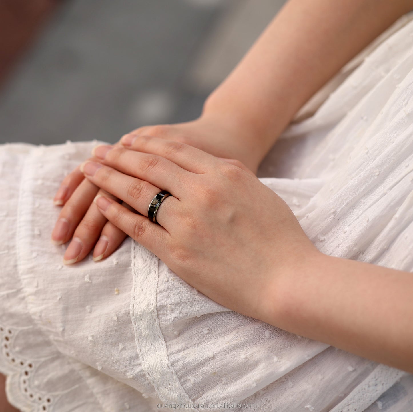 Polished Black Titanium Ring