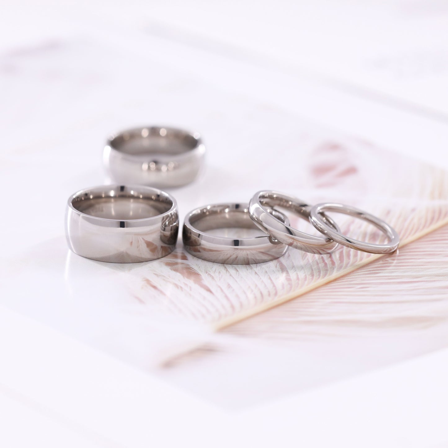 Silver Color Polished Classic Ring