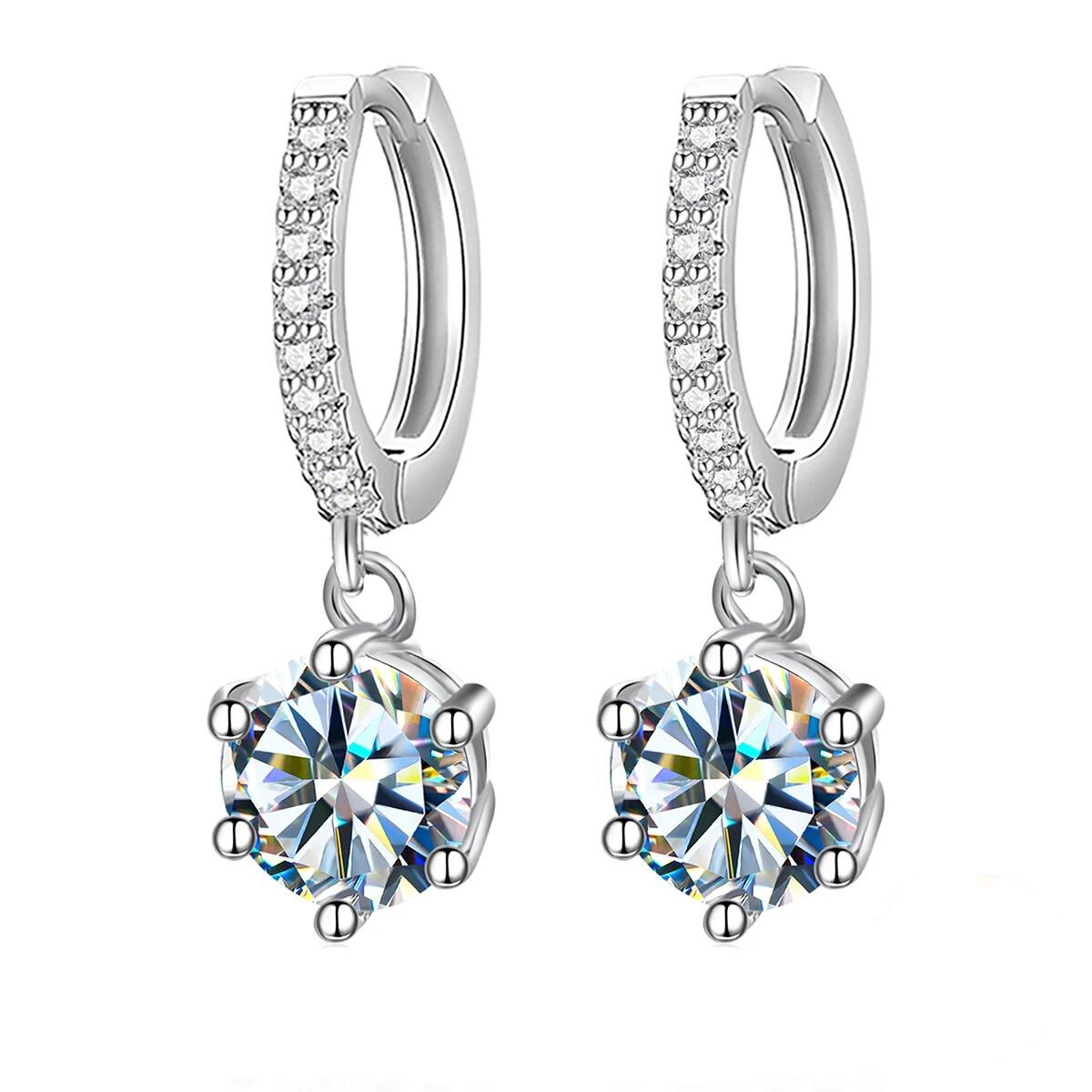 Ava Moissanite Diamond Earrings