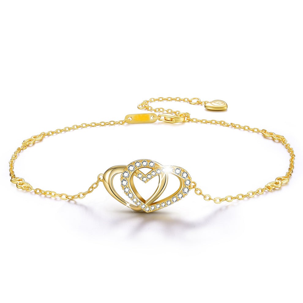 Gemma Twin Hearts Bracelet