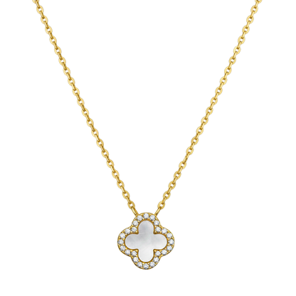Stephanie Clover Sterling Necklace