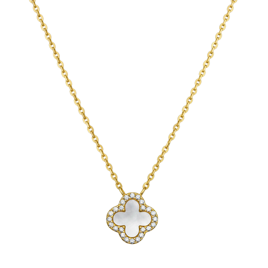 Stephanie Clover Sterling Necklace