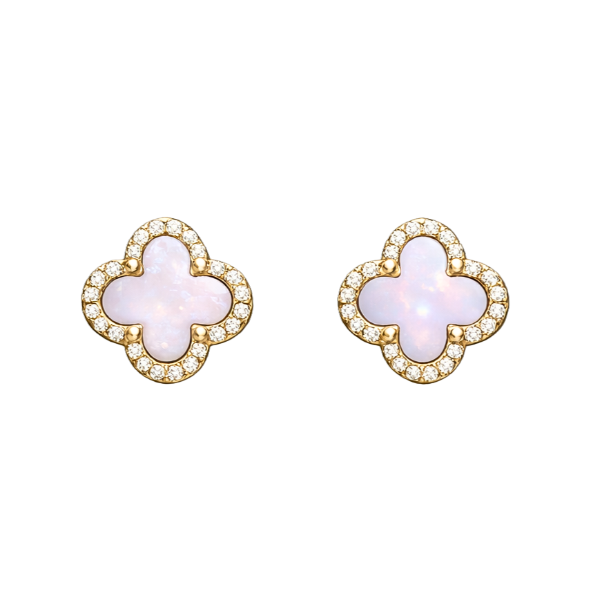 Stephanie Clover Stud Earrings