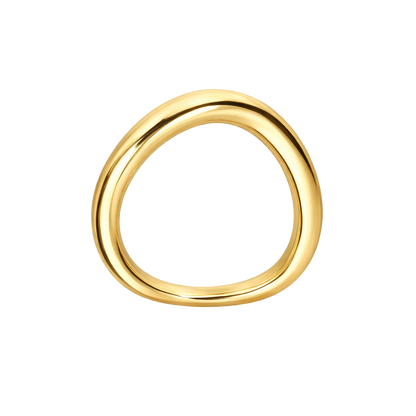 Clean close-up showcasing the sleek minimalist style of the Allie stackable ring.