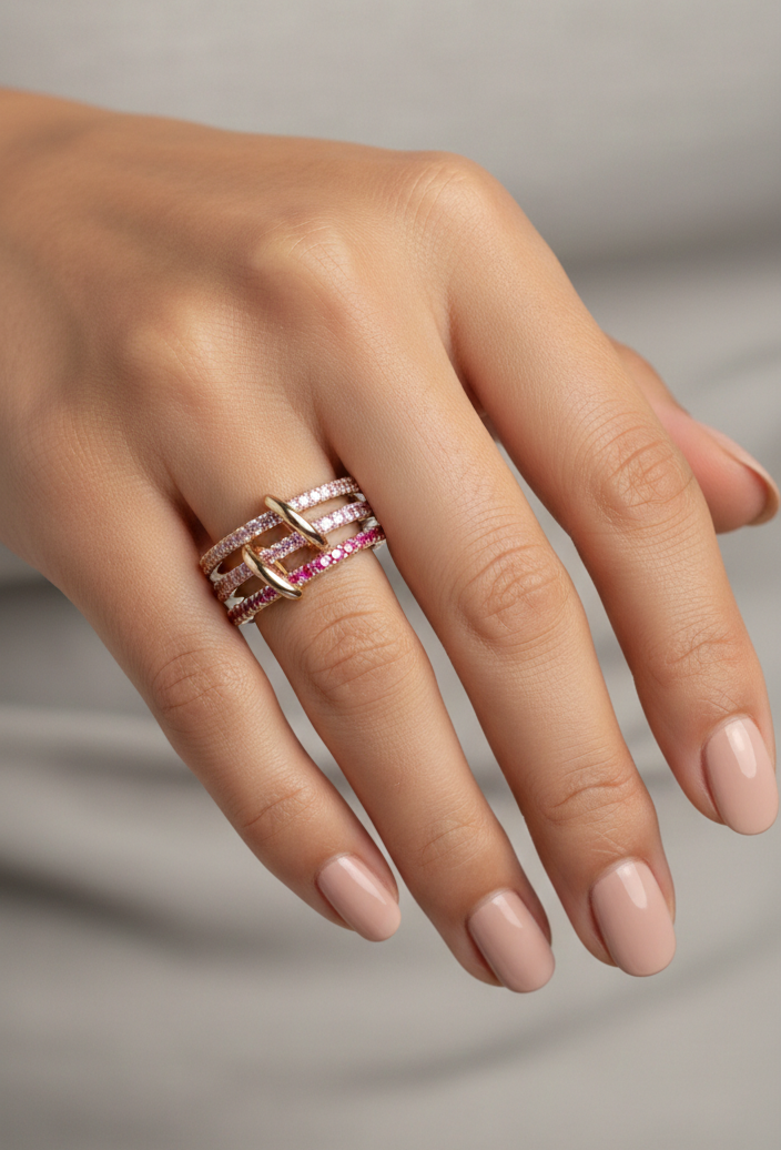 Styled on hand to show real-life wearability and everyday elegance.