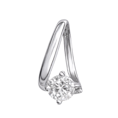 Close-up of Ava silver earrings showing precision cut D color moissanite, rhodium plated sterling silver fine jewelry with exceptional sparkle and clarity