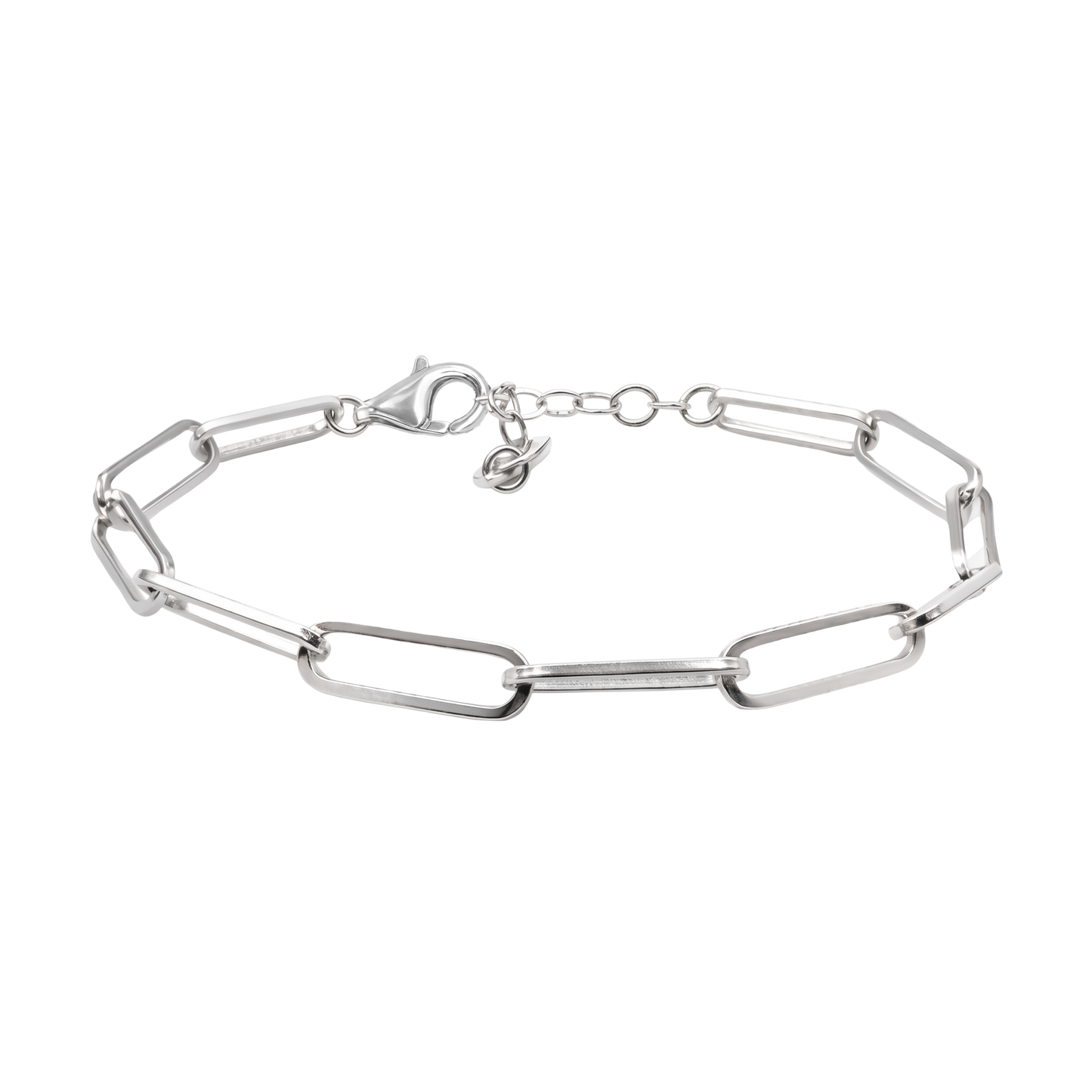 Adjustable extender chain and lobster clasp crafted from rhodium plated S925 sterling silver for a secure and comfortable fit.
