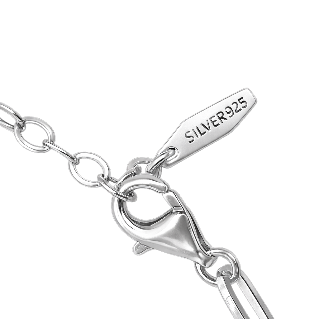 Modern minimalist silver bracelet designed for everyday wear and effortless stacking.