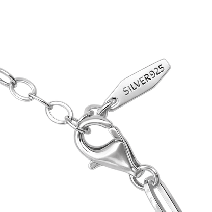 Modern minimalist silver bracelet designed for everyday wear and effortless stacking.