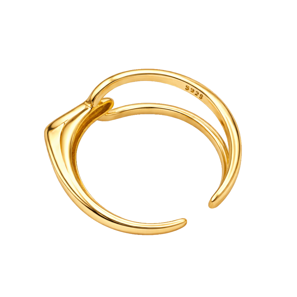 caroline-18k-gold-plated-wrap-ring-front-view