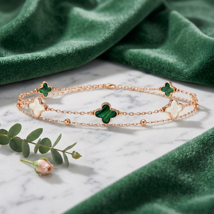 Minimalist everyday sterling silver rose gold plated bracelet designed for stacking or solo wear.
