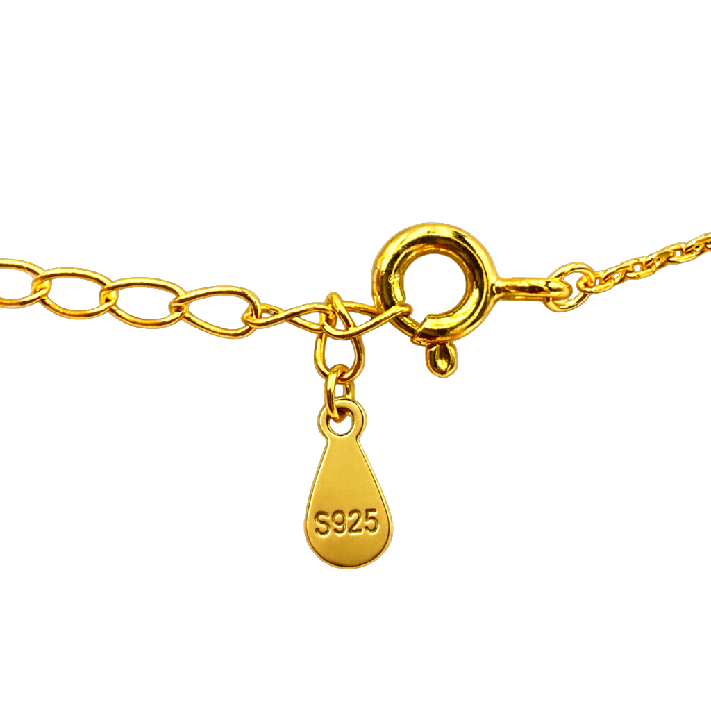 Drop pendant view of Jessica sterling silver necklace featuring zircon circle charm and delicate chain detail.