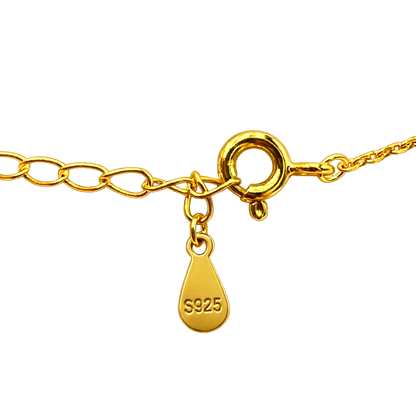 Drop pendant view of Jessica sterling silver necklace featuring zircon circle charm and delicate chain detail.