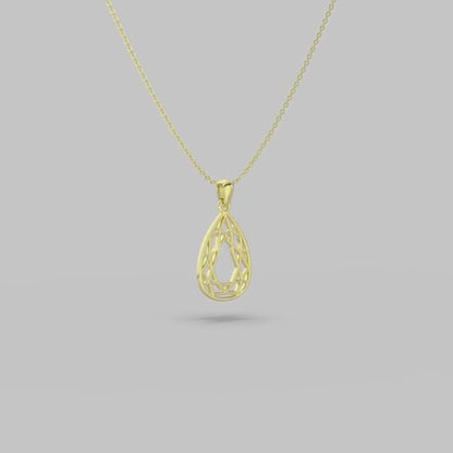 Avery Tear Drop Geometric Necklace