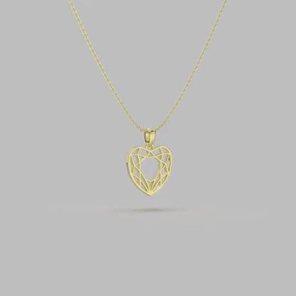 Avery Heart Shaped Geometric Necklace