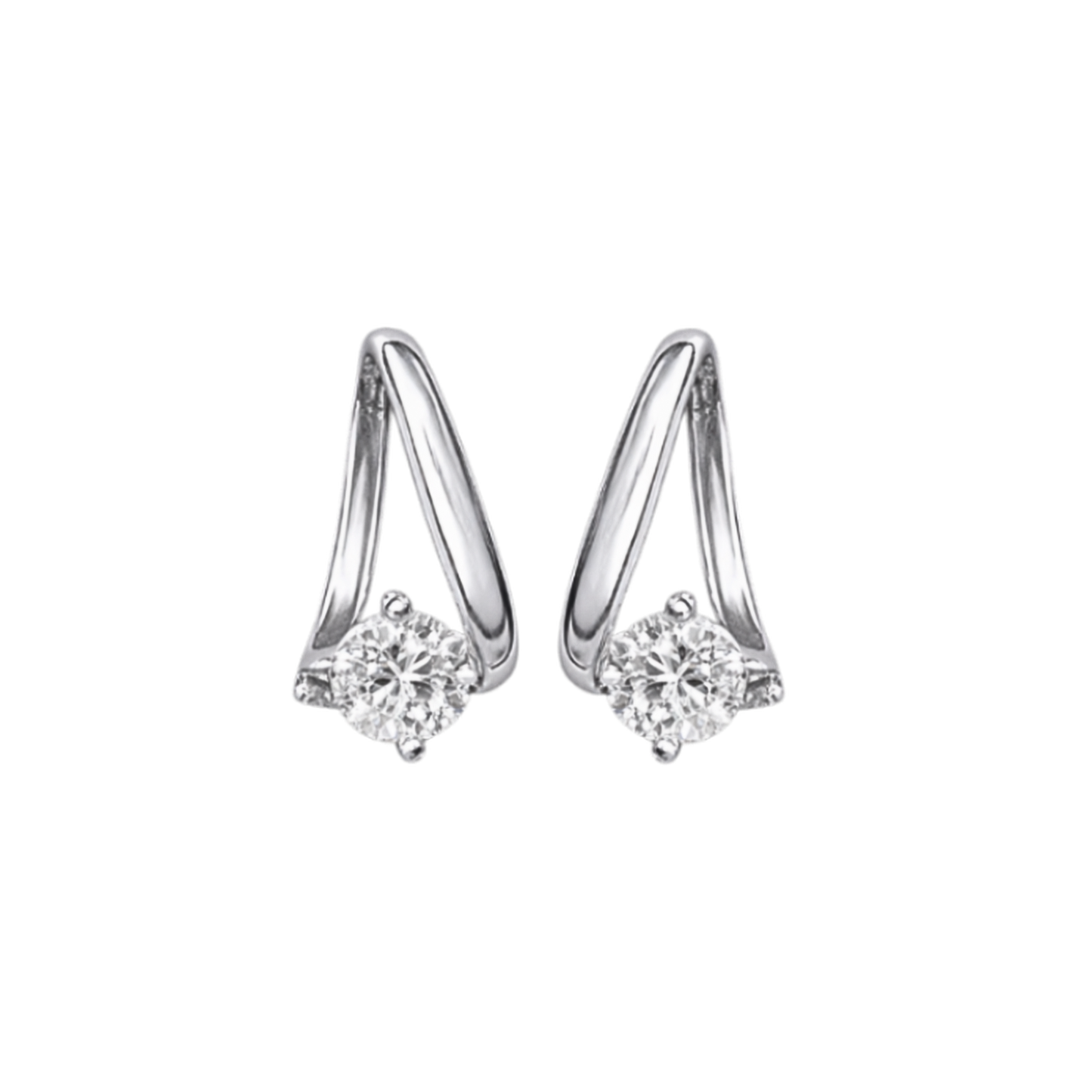 sanya moissanite stud earrings crafted in S925 sterling silver with rhodium plated finish, featuring D color VVS moissanite stone with lab grown diamond brilliance.