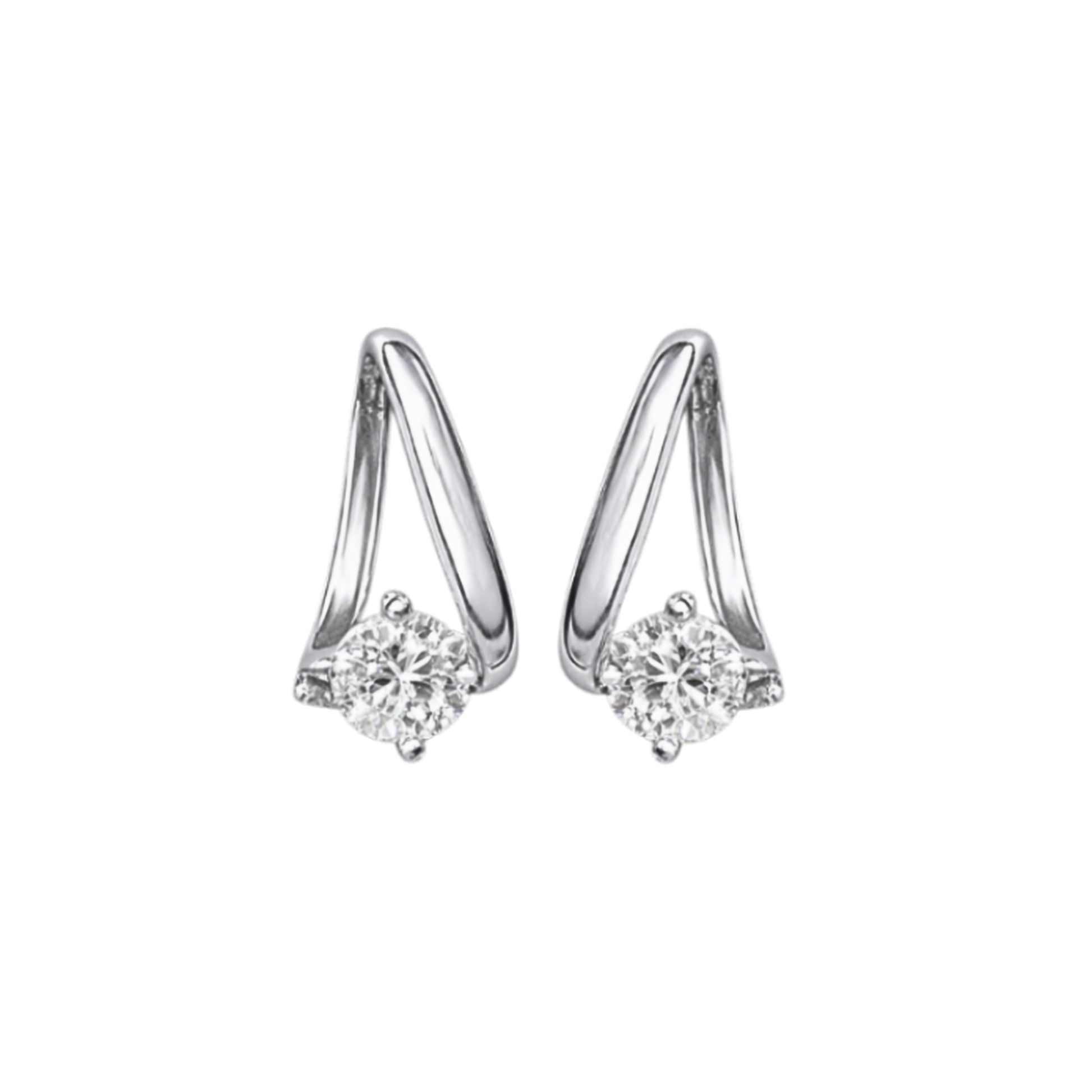 sanya moissanite stud earrings crafted in S925 sterling silver with rhodium plated finish, featuring D color VVS moissanite stone with lab grown diamond brilliance.