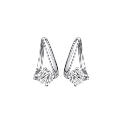 sanya moissanite stud earrings crafted in S925 sterling silver with rhodium plated finish, featuring D color VVS moissanite stone with lab grown diamond brilliance.