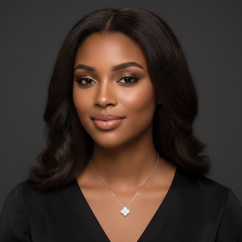 Luxury sterling silver clover necklace with brilliant zircon stones, rhodium plated for durability and hypoallergenic wear.