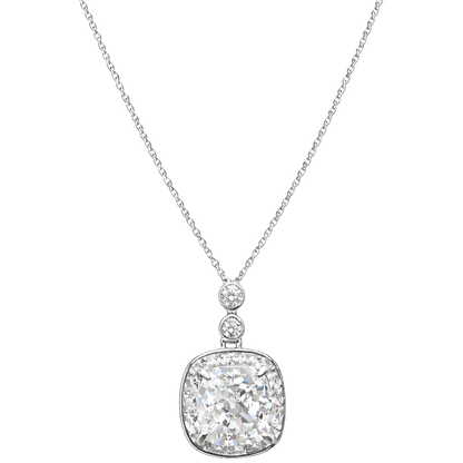 Marissa sterling silver necklace crafted from S925 silver with rhodium plated finish, featuring a square zircon pendant on a delicate chain, elegant minimalist jewelry.